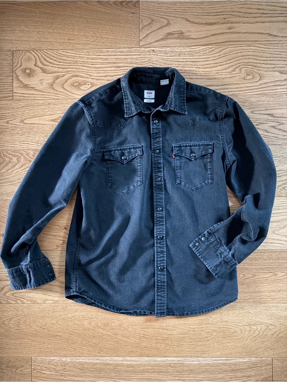 Levi's Black Denim Shirt with Western Pockets